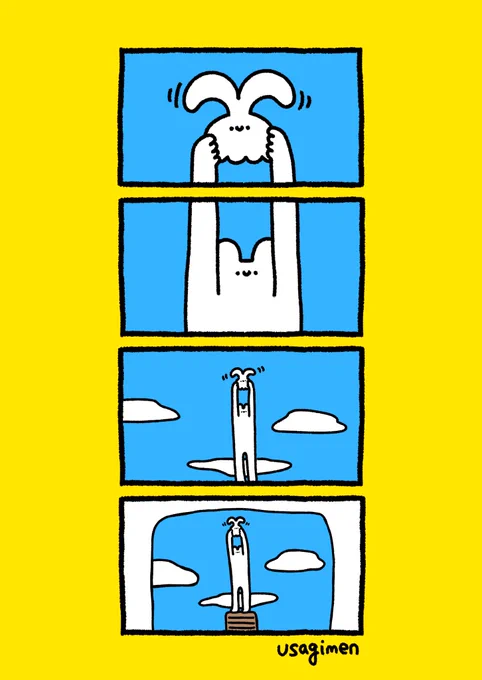 みみとびうさぎの夢を叶えたい
#うさぎメン
#うさぎ
#4コマ 
