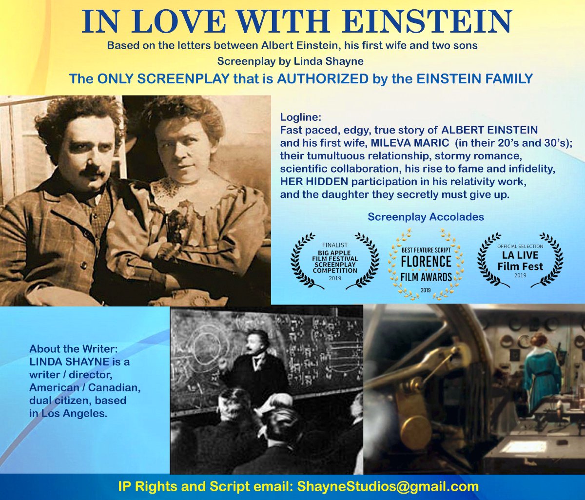 EinsteinMovie's tweet photo. Thank you Florence Film Awards for honoring my screenplay with Best Feature Script.  Hope to film next year. #awardwinning #movies #einstein #lindashayne #femalefilmmakers #milevamaric #filmfestivals #indies #filmfestivalwinner https://t.co/zWv1b1GkH8