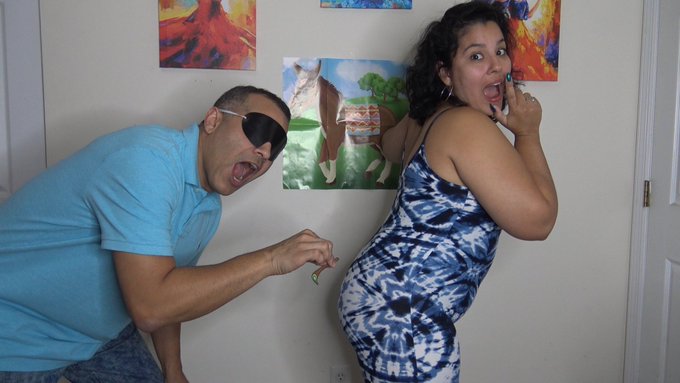 PIN THE TAIL ON THE DONKEY CHALLENGE WINNER RIDES DONKEY  VIDEO: https://t.co/Tc5Z15jxYM https://t.c