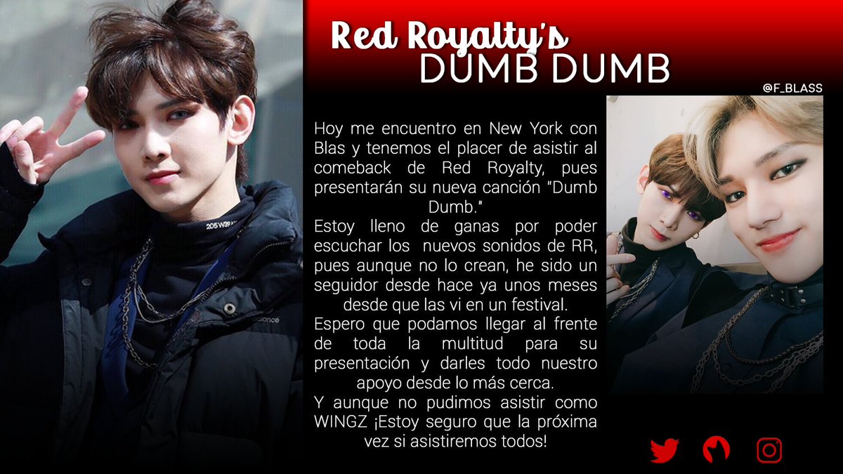 superlovx's tweet photo. ㅤ ㅤ 𝐑𝐞𝐝 𝐑𝐨𝐲𝐚𝐥𝐭𝐲'𝐬 𝐃𝐮𝐦𝐛 𝐝𝐮𝐦𝐛.
ㅤ Hoy Blas me acompaña al comeback de @redroyalty_twt, compañeras de Kingdom ¡Vamos a darles nuestro apoyo incondicional!
ㅤ ㅤ #DDumbCB #RRcomeback. https://t.co/WUlLSiFcA7