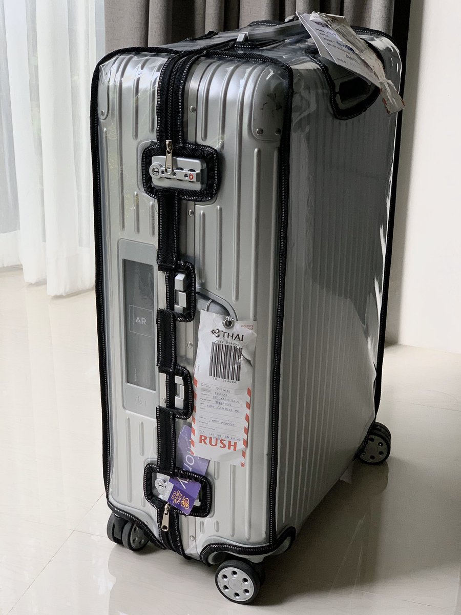 worldofthaifood's tweet photo. @ThaiAirways Thank you for repairing our #rimowa luggage to almost like new condition after you destroyed it. The bespoke cover you made for it free of charge was a nice touch! Great service. https://t.co/8H1UdnEsPo