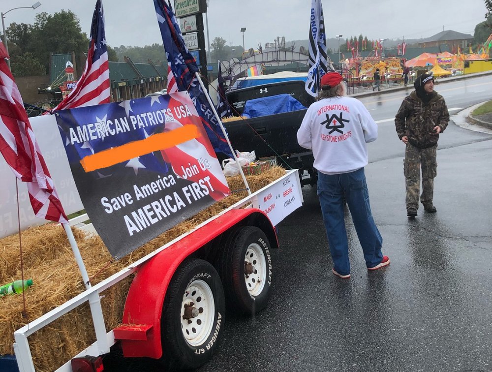 Atlanta Antifascists On Twitter Today White Supremacist Chester Doles Had A Float For His American Patriots Usa At The Gold Rush Parade In Dahlonega North Georgia Other Members Of Doles Family Attended