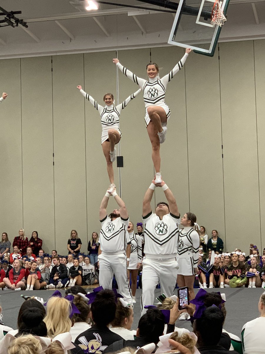 LHSJaysCheer's tweet photo. 2019 Class 5 Large Varsity Regional Champs!! AND, watched some pretty cool alumni killing it on the mat for Northwest Missouri State University!! 💗👑💗 #WP #wehitzero https://t.co/Y9GUnZZctS