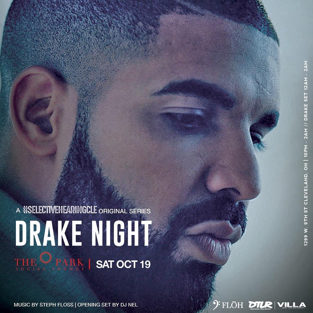 djstephfloss's tweet photo. All Drake All Night tonight at Park! #SelectiveHearingCle https://t.co/nLnKzTGjEZ