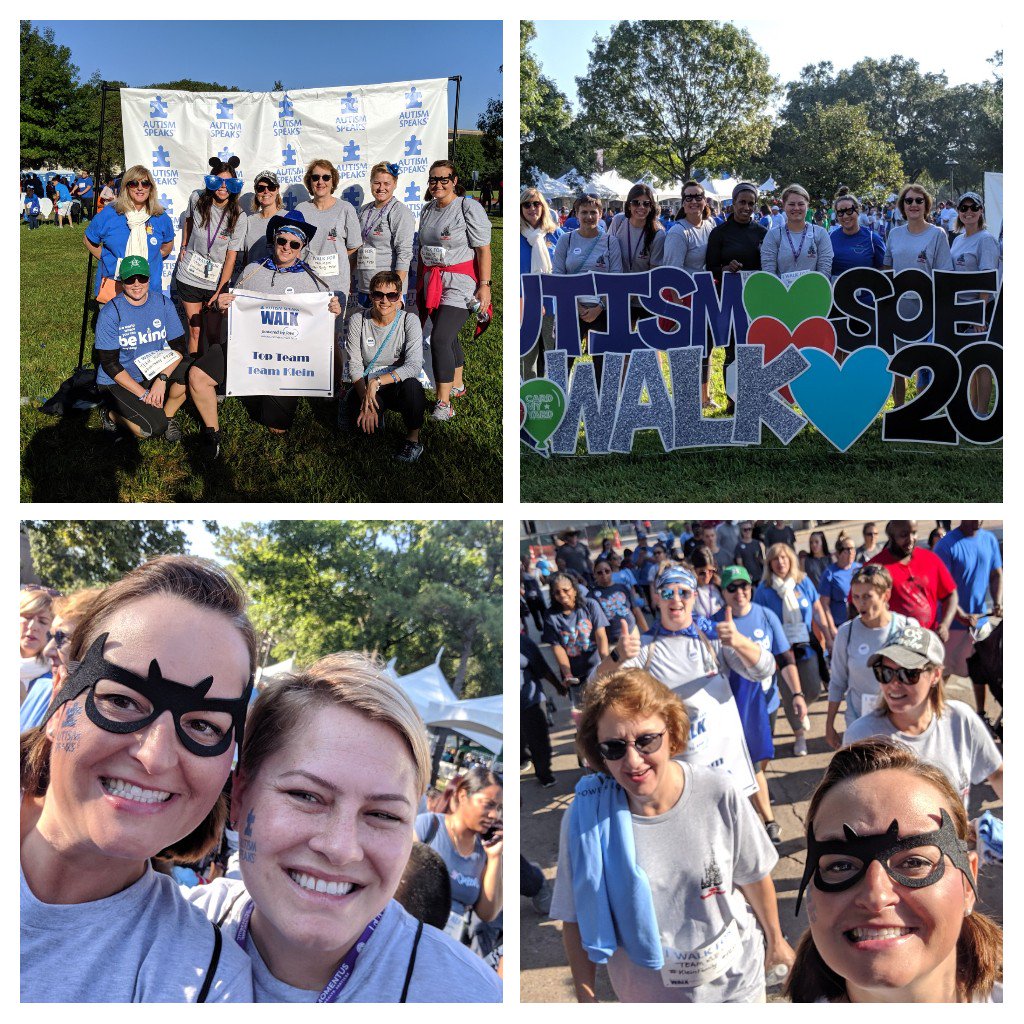 Perfect morning to support this wonderful cause. Loved walking in honor of our Klein students with Autism #kleinFamily #KleinMagicalMoments