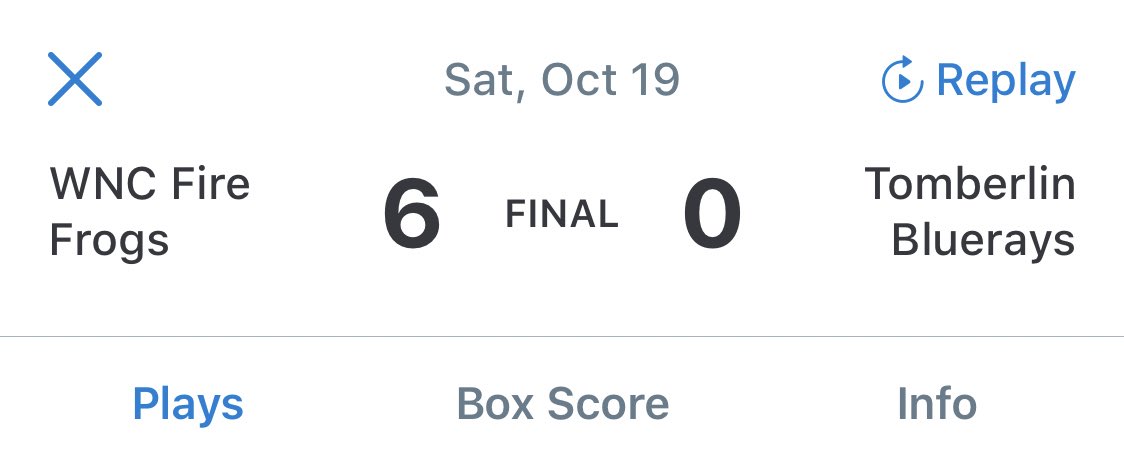 It was a rain shortened day but the 🔥🐸 walk away with the #1 seed headed in to #BracketPlaySunday.

#PlayLocal #WNCFireFrogs #ShowcaseBaseball