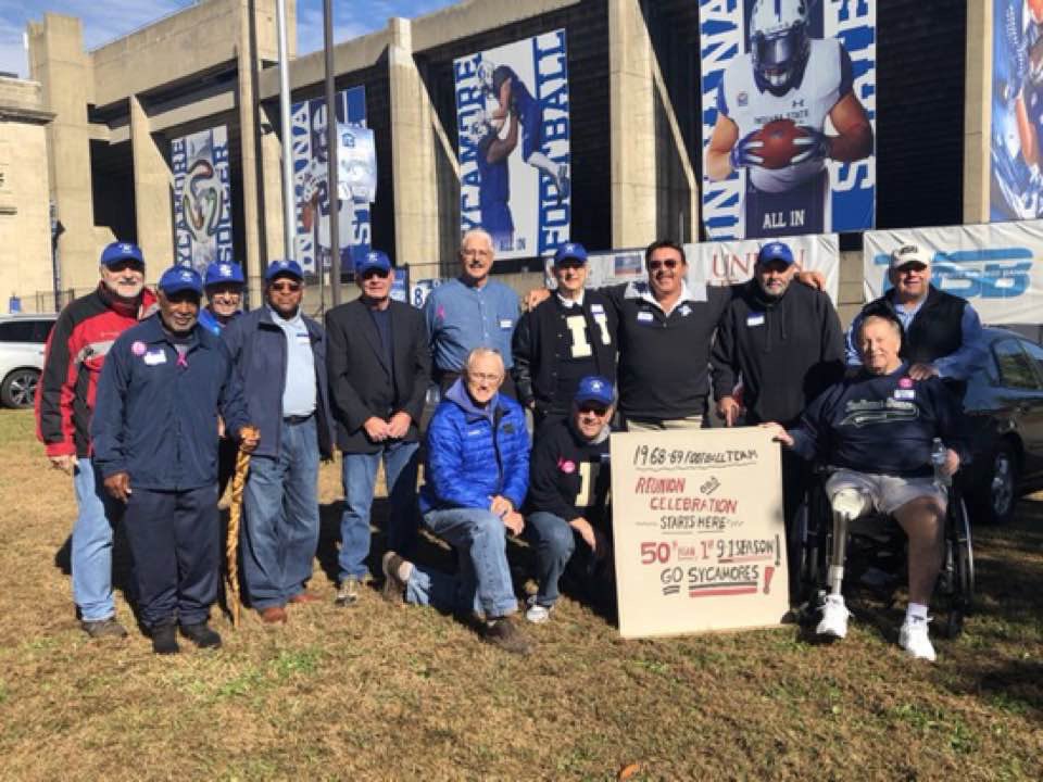 Congrats to the 1968 Indiana State football team on being recognized today at Memorial Stadium. A great team that deserves this recognition and reunion. Mike Russell and crew worked HARD to put this together! #StateMade #MarchOn