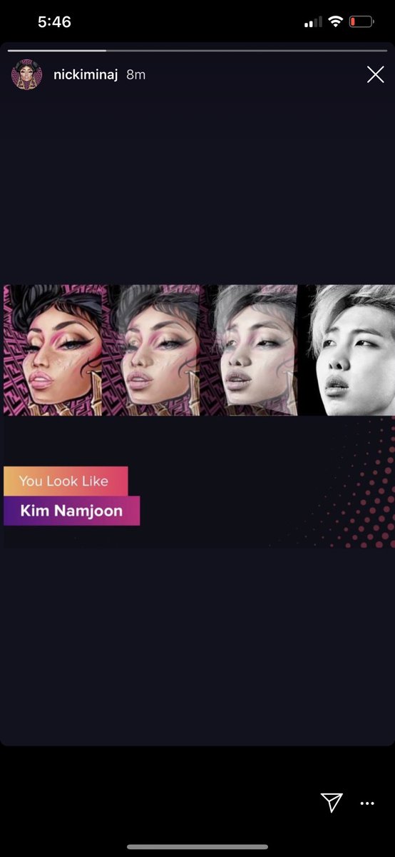 And we are BACK ladies and gentlemen!! Just TODAY, Nicki posted my good sis  @MoonlightSkies_ 's edit of Nicki looking like Namjooon on Gradient!! Im convinced Onika would throw hands over Joonie the way he would throw hands over her!! We love a mutual relationship 