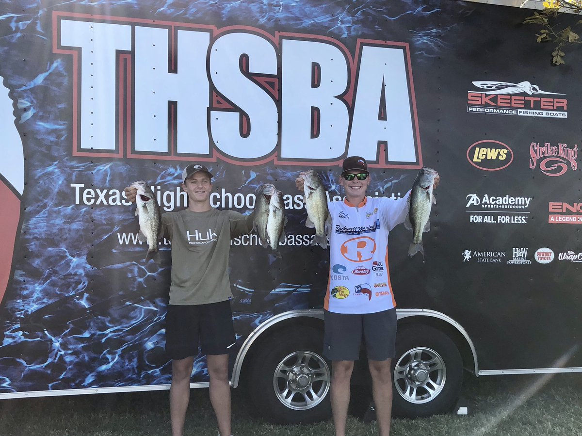 teachertire's tweet image. Rockwall High School Fishing Club came in 2nd Place today with 3 teams finishing in the top 10.  Corey and Jordan placed 8th out of 181 boats at Richland Chambers lake. #12.1pounds #5fish #THSBA #centralDivision #Rockwall_HS @Corey_Morris5