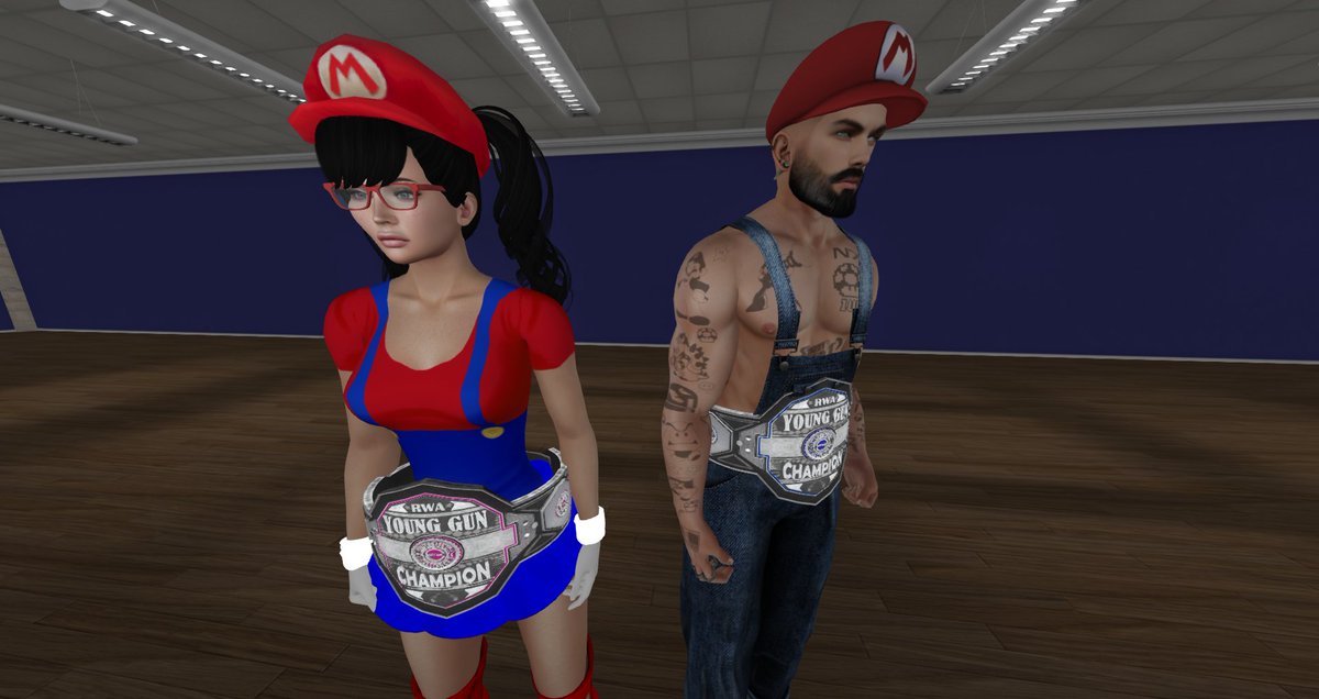 THE RETRO POWER GAMERS ARE ON TOP!!! <a href="/Bert_Turbo/">Bert Turbo O'Neill</a> and I are the NEW Men's and Women's Young Guns Champions!! #WeGotOurGameOn!! #NewChampions #RPGChampions