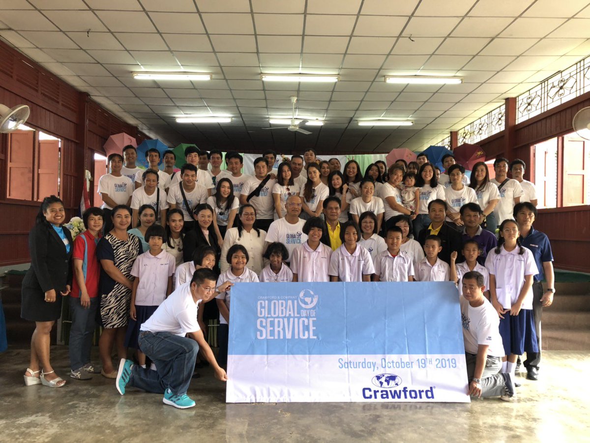 PSoodarram's tweet photo. Crawford &amp; Company Thailand Global Day of Service @ Watthammawutharam School, Samuthsongkram https://t.co/pPEueBLnE5