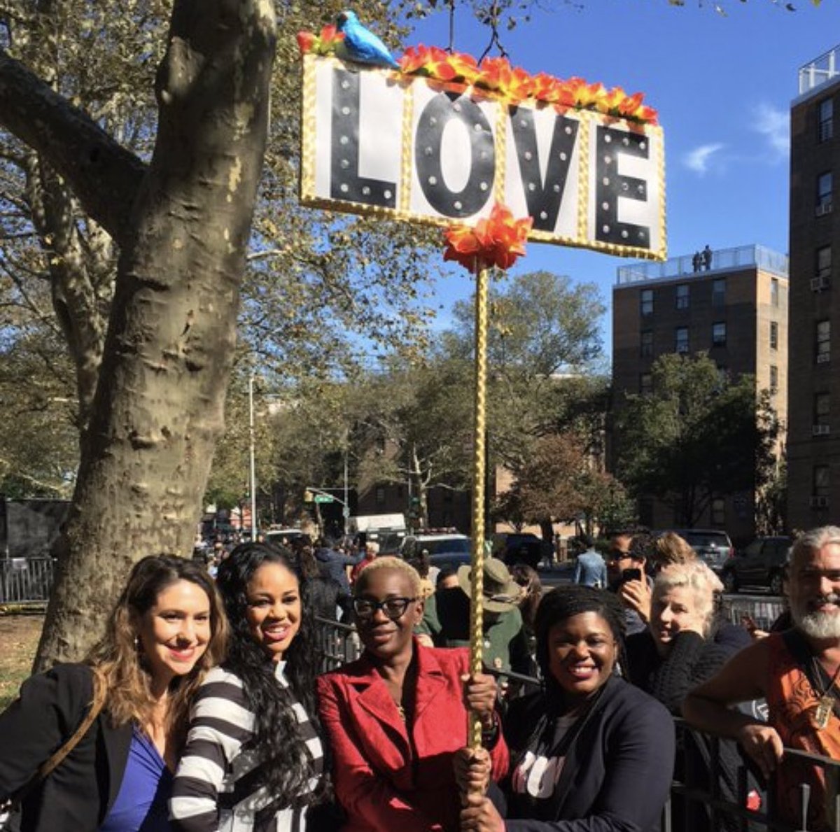 kthalps's tweet photo. Some #bernieBros at the #BernieInQueens rally: #BerniesBack https://t.co/orxuhX51D8