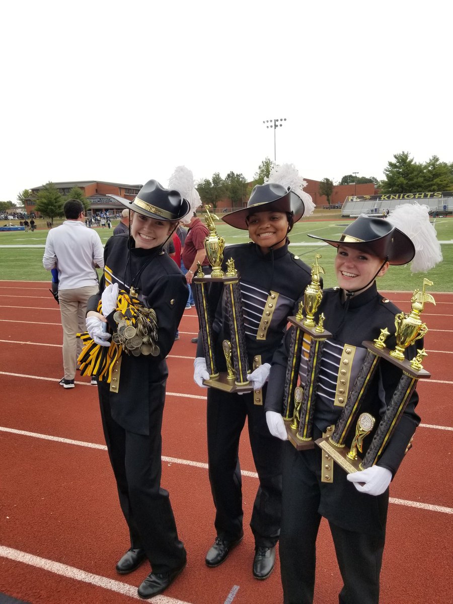 Medals, medals, medals and trophies.  1st place guard.  1st place in division.  1st place overall !!!  #lshs #lshsgtmb #gtmb