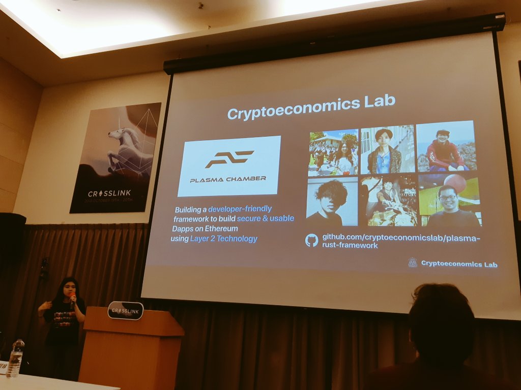 eth_taipei's tweet photo. @yurikonishijima @cryptoeconlab presenting at main stage Day 2 #crosslink19 #CrosslinkTaiwan #layer2 #plasmachamber #plasma https://t.co/kwr7jzLmQG
