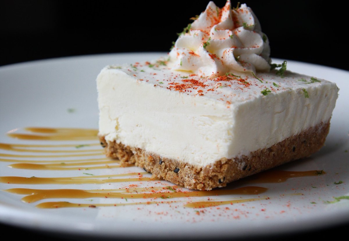 MarinationCC's tweet photo. Weekend Special... Liliko’i Cheesecake!! Sesame crust, liliko’i caramel, topped with a dusting of li hing mui and zest of lime. ✨ #SuperSweets https://t.co/3Bi8gDGavk