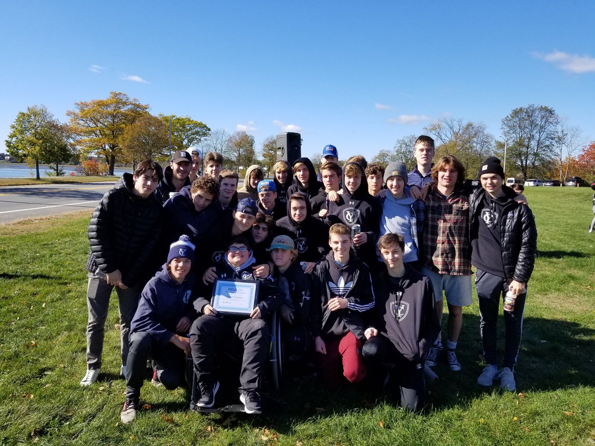 CoachMHagerty's tweet photo. Proud of our teammate Jared Conant - Maine's top fundraiser for MDA - celebrated with other MDA fundraisers at annual walk around Back Bay - #Jaredstrong https://t.co/R8vgrovFMr