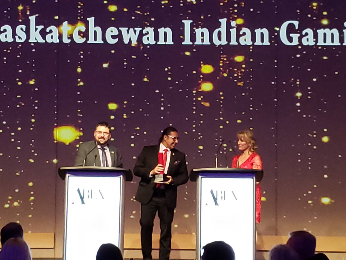 ABEXAwards's tweet photo. The Priority Focus Award presented by @homeSIGA is awarded for enhanced Indigenous Engagement, congratulations @JNEWelding, you are raising the bar in #sask! #abex2019 https://t.co/hxQvym7TC4