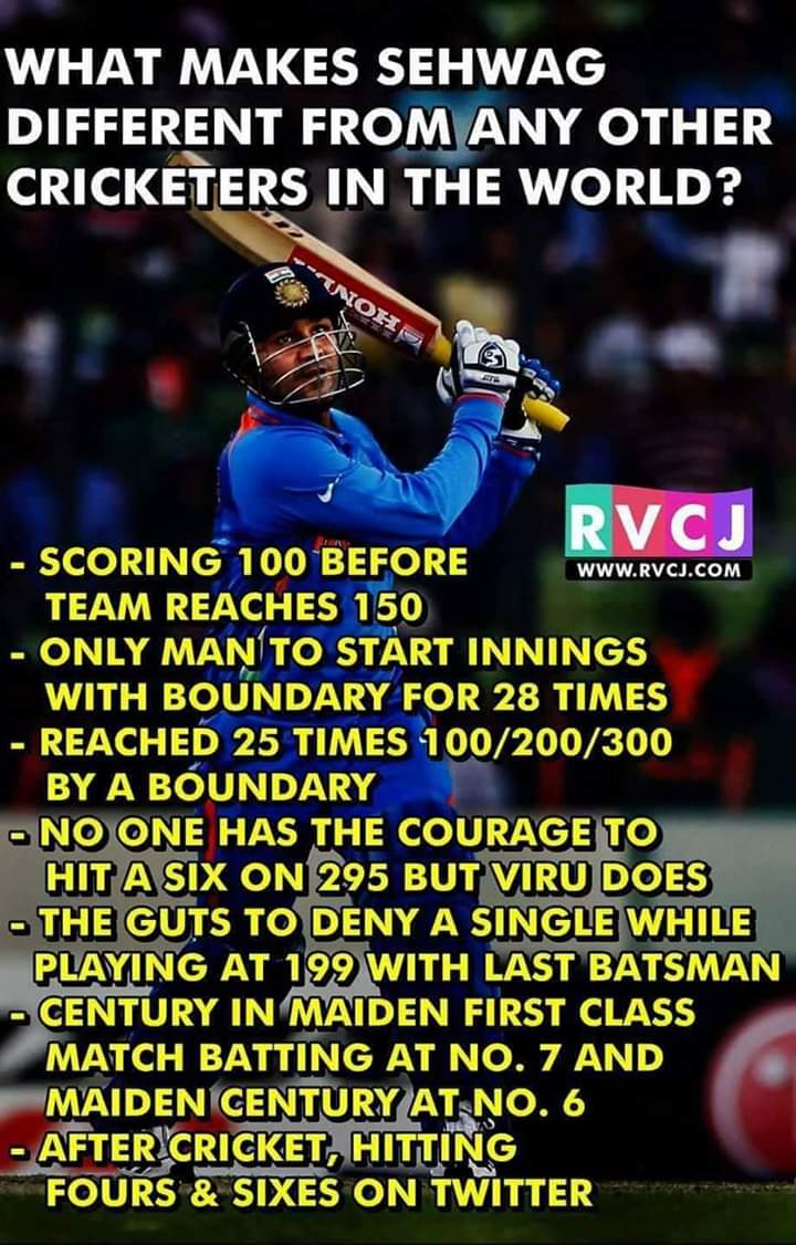 Happy Birthday King Of Destruction Virender Sehwag  