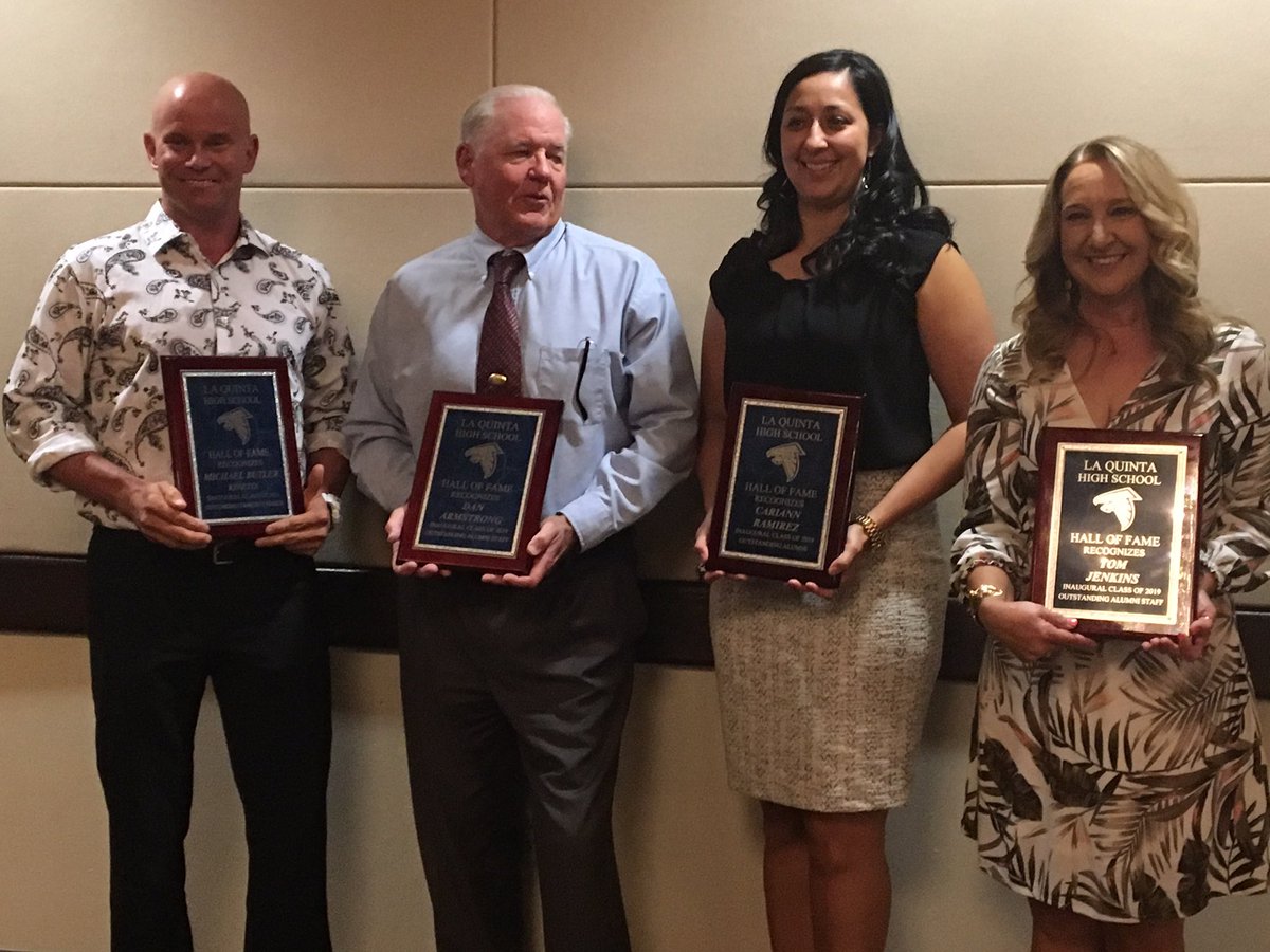 Congratulations to La Quinta high school inaugural inductees to the Blackhawk Hall of Fame! Well deserved! Great job! It was a wonderful evening!@DesertSandsUSD