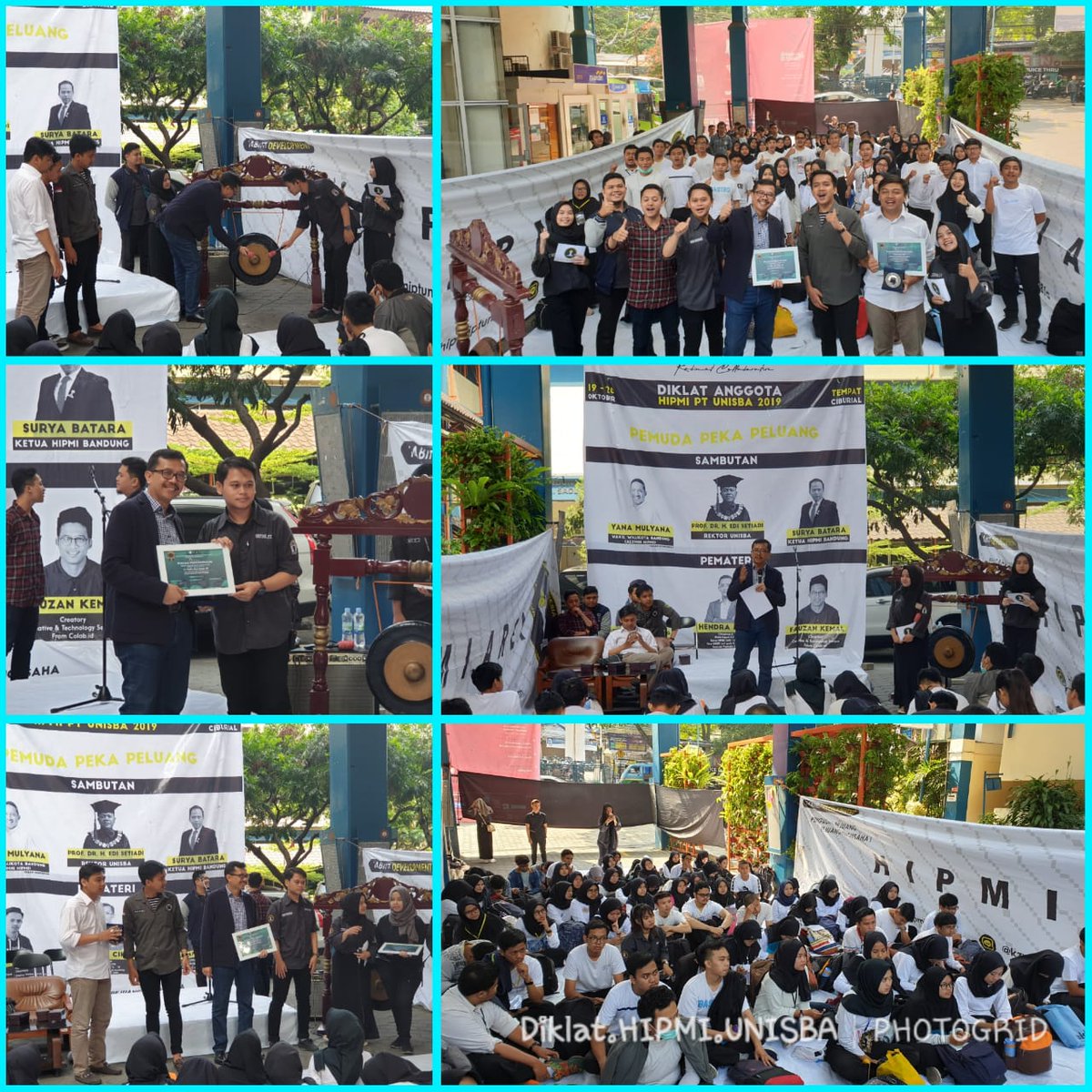 Memberikan motivasi mewakili bp Wakil Wlk kpd peserta diklat HIPMI PT Unisba .... #191019