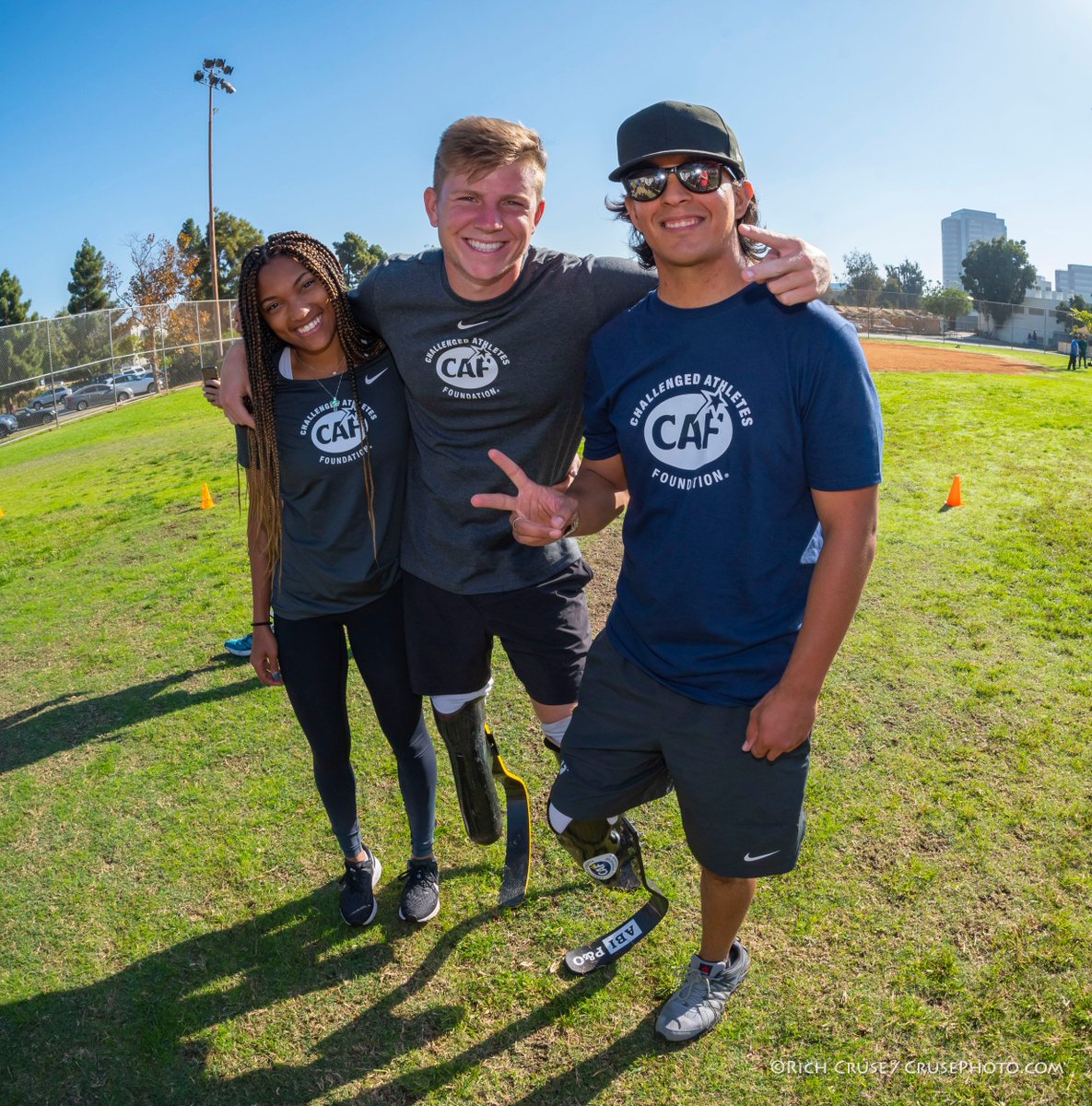 Imagine being mentored by track superstars like @hunterwoodhall and @tar___ruh!  Great to see you both at the @CAFoundation @OssurCorp Running Clinic! #LifeWithoutLimitations #TeamUSA #TeamCAF
