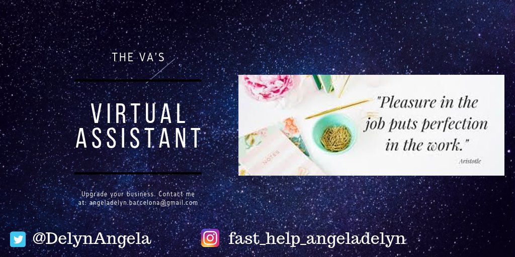 DelynAngela's tweet photo. For the job to be perfect, delegate tasks. Hire a virtual assistant now and let them do those tasks. The VAs is here for you.

#TheVAs
#Delegate
#Task https://t.co/SctgXD5OPo