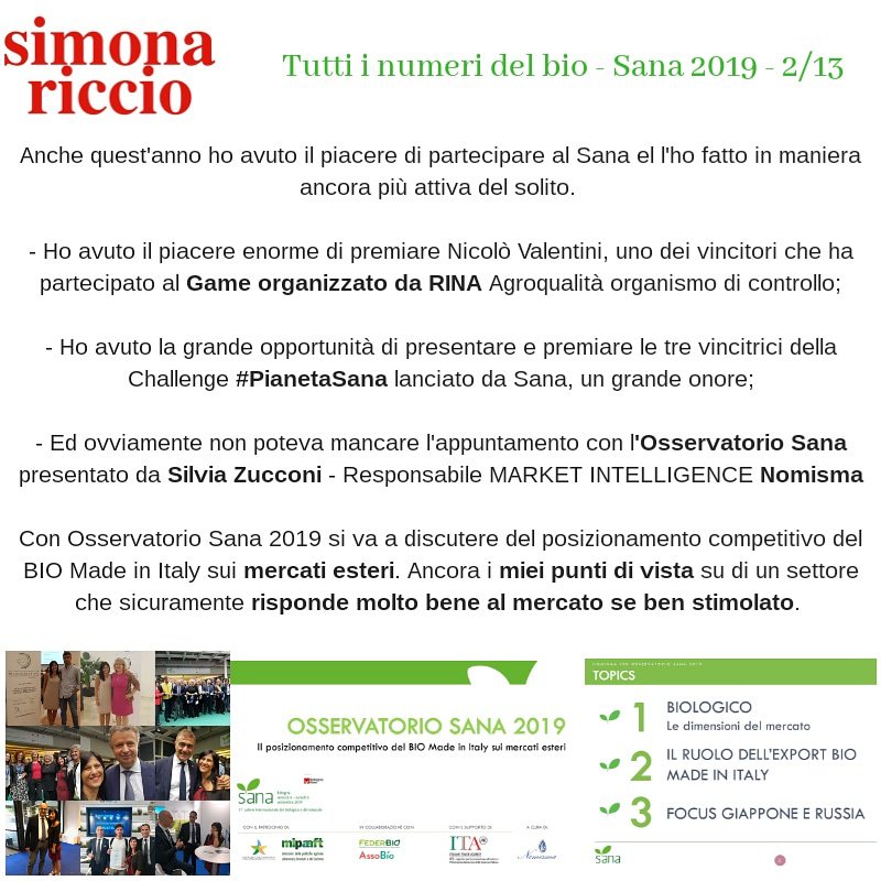 Simona_Riccio's tweet photo. [ #Inumeridelbio - Introduzione slide 2/13]

Iiziamo il Tam Tam  #InumeridelBio.

👉 Questo percorso, vi ricordo, prevede un focus del #biologico nel #mercato #estero (x molti versi vale anche x 🇮🇹) . Analisi e approfondimenti. 
 #biologico #SANA2019 

https://t.co/wBfYVo6WA4 https://t.co/NgwyZlBWKF