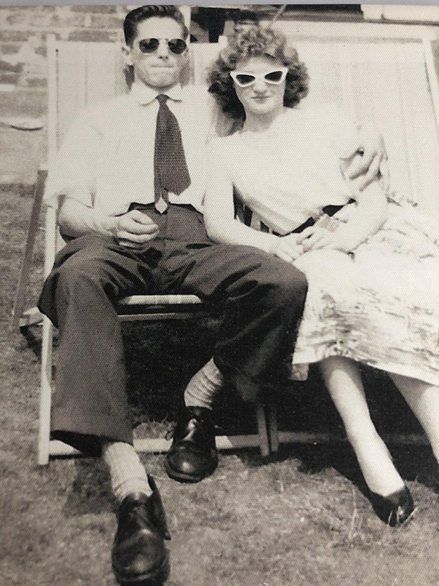 JanCrowe's tweet photo. So these pair of cool dudes have been married 57 years today -papa and mama!#telationshipgoals https://t.co/9rr799DJZJ
