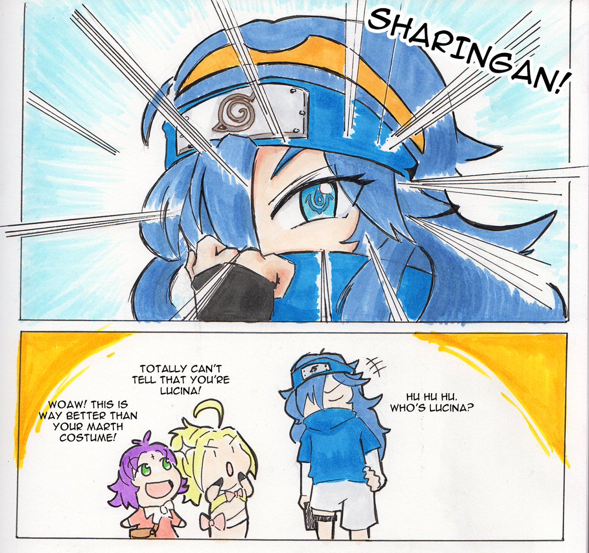 RawrCanDraw's tweet photo. I am definitely not Lucina, and I've come to save your world! #FECChallenge87 #FireEmblemHeroes https://t.co/aKdcpBbZES