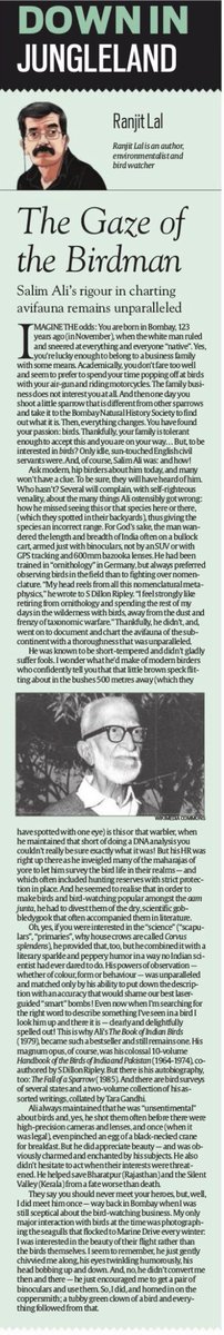 seemay's tweet photo. On Salim Ali, one of the finest ornithologists India has seen. Ranjit Lal has some fine details https://t.co/QDzZDN9ntR