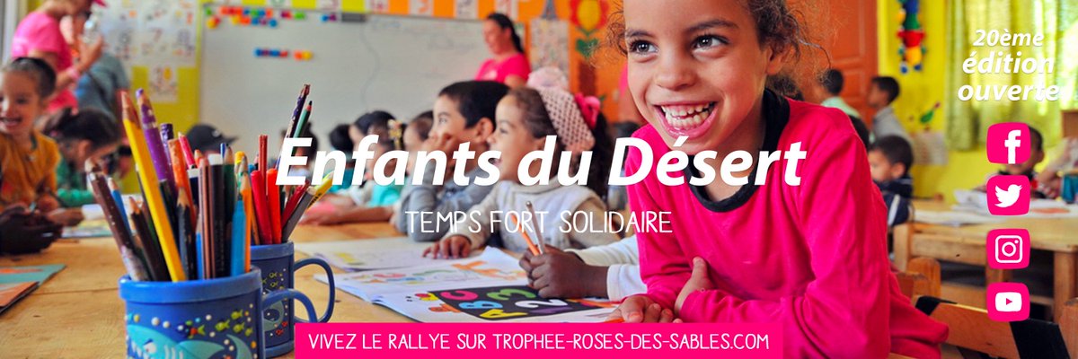 RallyeRDS's tweet photo. JOUR 5 - TEMPS FORT #SOLIDAIRE
Aujourd’hui, les Roses portent fièrement leur double casquette d’aventurières solidaires. 🧡 Au programme, une matinée aux côtés de l'association @Enfantsdudesert pour découvrir leurs actions sur le terrain. 
#TrophéeRDS2019 #TrophéeRDS https://t.co/mmidWZAsNg