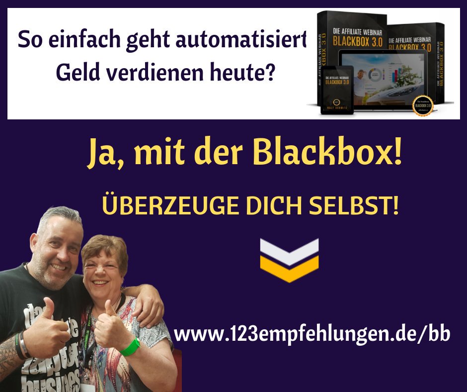 So geht automatisiert Geld verdienen HEUTE. Schau dir diese kostenfreie Anleitung jetzt an: 123empfehlungen.de/bb