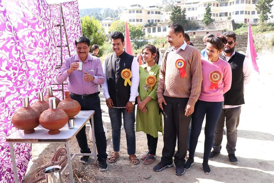 Nice Initiative of Tehri Campus HNBGU, Inauguration of Kho-Kho intercollegiate competition...plastic free...pots are used for drinking water...