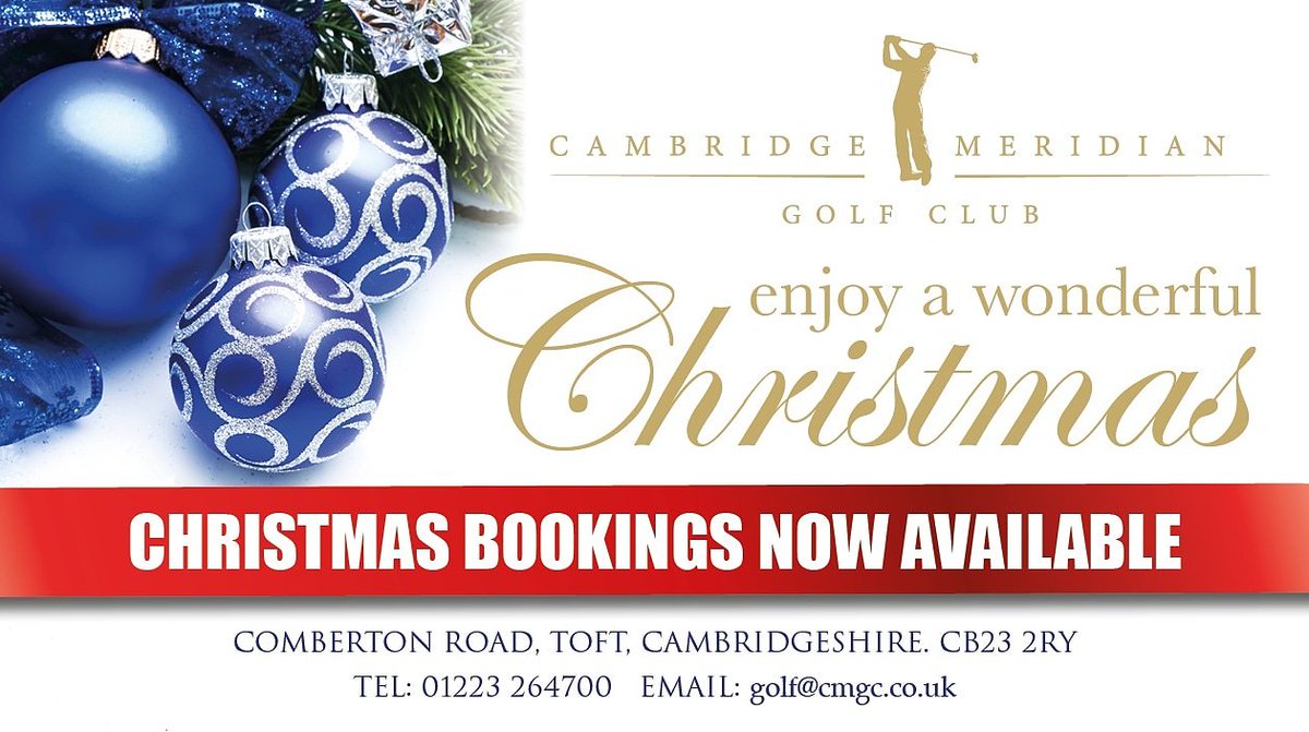 MeridianGC's tweet image. Festive bookings @MeridianGC #christmas2019🎄

@CambsEdition @ToftShop @CombertonNews @hardwickhap @cambschamber @CambridgeBMW @VisitCambs @golfsouthnews @CambridgeUtdFC