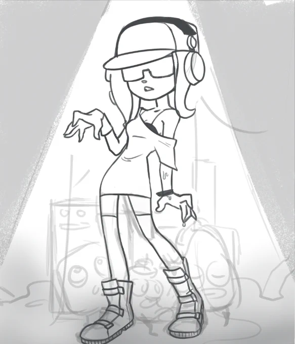 eeps i made this sketch earlier today, idk if i'll finish it but i was meaning to draw dedf1sh for a while now :< 