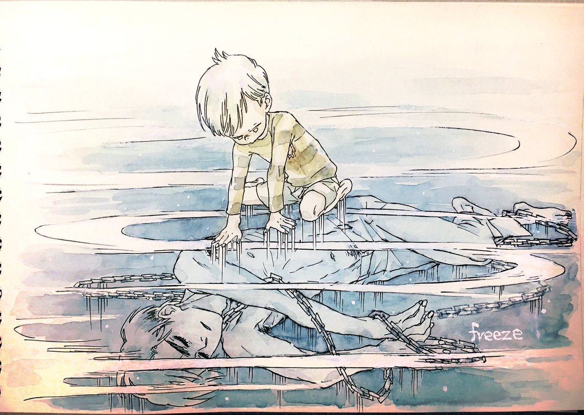 ばねうし 神曲 の地獄において最も重い罪とされる悪行は裏切りで地獄の最下層コーキュートス 嘆きの川 には裏切者が永遠に氷漬けとなっている この一文がとても好きでコキュートスが題材の絵は今までにも何回か描いています Twitter