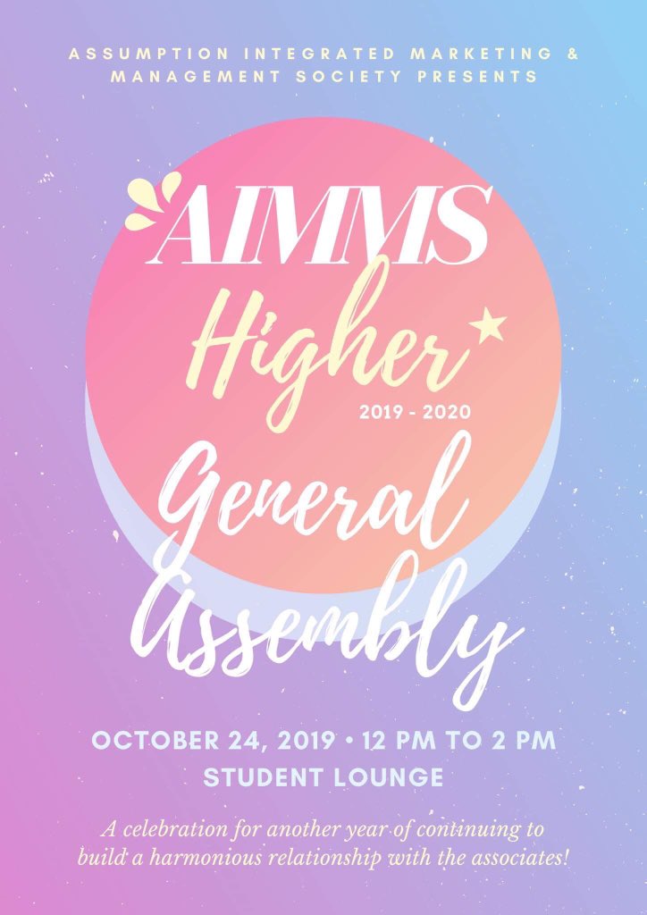 AIMMS_AC's tweet photo. “Alone we can do so little; together we can do so much” - Helen Keller”. 

Are you ready to meet and enjoy with your AIMMS Family? Catch us on October 24, 2019. See you there at the Student Lounge! #AIMMSHigher ✨ https://t.co/rIXT4B9tQx