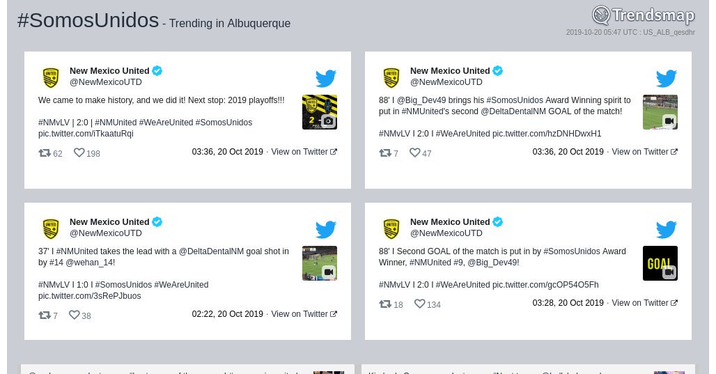 TrendsAlbq's tweet photo. #somosunidos is now trending in #Albuquerque

https://t.co/4YUOIazi2y https://t.co/1Y06jVoVqY