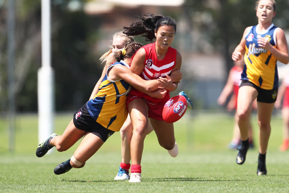 Senior Female Division

RESULTS: #AFLQSCup Grand Final

Miami State High School 2.5 (17) defeated Palm Beach Currumbin State High 1.1 (6)

BOG - Miami State High School #4 Teagan Levi

#aflschoolfooty #grandfinals <a href="/CouncilSCC/">Sunshine Coast Council</a> <a href="/GCBulletin/">Gold Coast Bulletin</a> | 📷 Jason O'Brien Photography