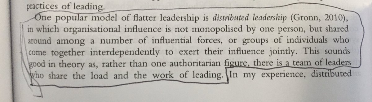 steven_kolber's tweet photo. Distributed leadership as kind of not that real of a thing or atleast what works well, but a big rap for it in the original #flip the system #transformationalpl #edureading #edutwitter @debsnet https://t.co/nRVtnmPgVk