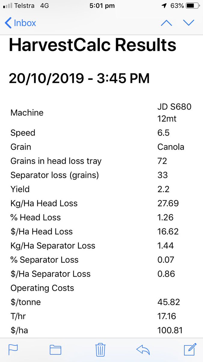 Great opportunity to have the harvest man @GribbleRC here himself. He used his harvest calc app to show me exactly where losses were and costs of adjustments. Gold! #harvestcalc @soupercocky