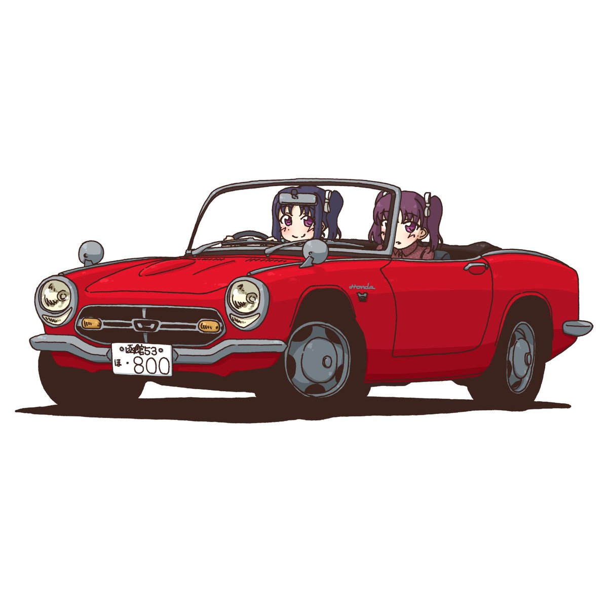 「姉さまがオープンカーを手に入れた 」|rainforceのイラスト
