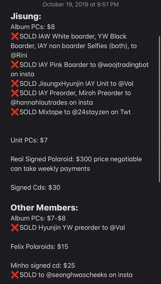 skzhjs_'s tweet photo. What’s been sold so far https://t.co/Q4s5cx08yW