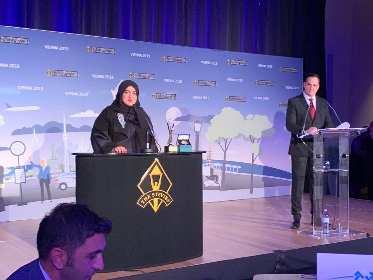 DigitalDubai's tweet photo. Honored to be recognized by @TheStevieAwards for 3 of our smart services! Winning the Gold Stevie award for #SmartEmployee app, Silver for our HRMS services and Bronze for our Asset Tracking System. Looking forward to more successes! #SmartDubai https://t.co/dJPyHn4YMI