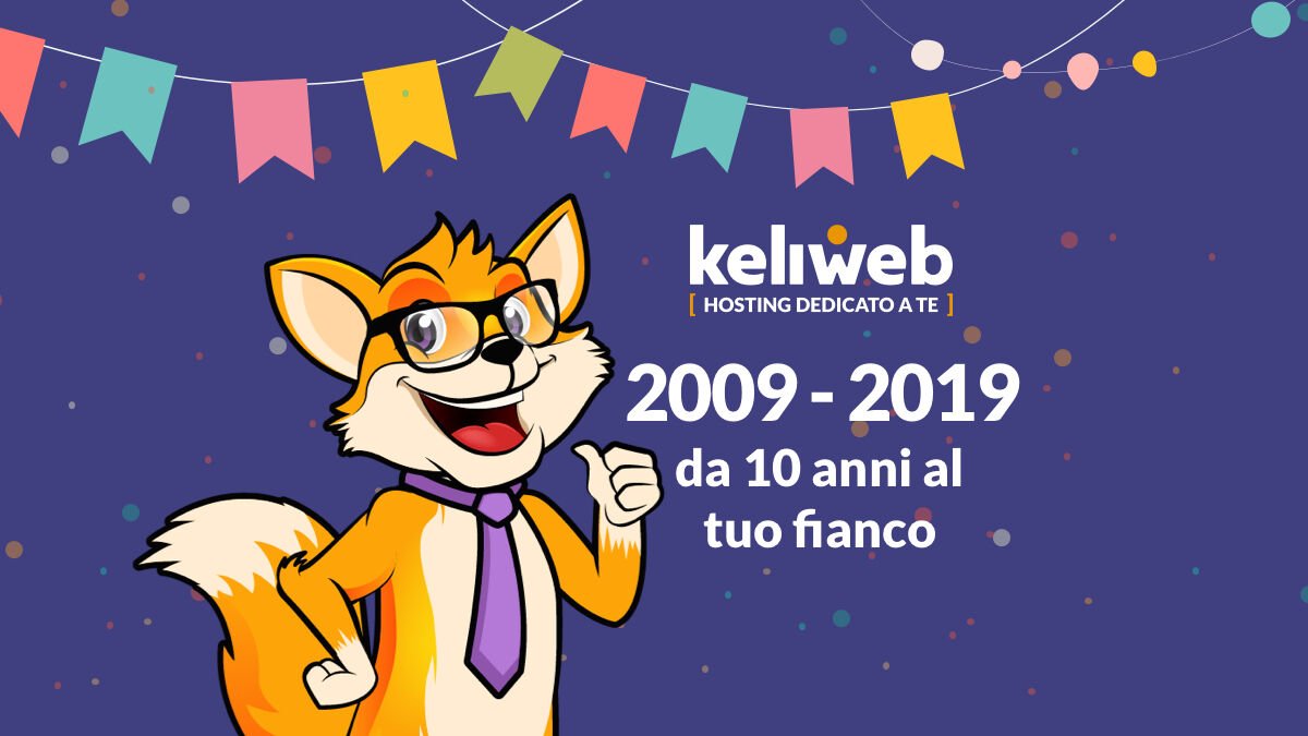 KeliwebIT's tweet photo. 🥂 10 anni di #Keliweb

🤩Un'offerta imperdibile per renderti partecipe della nostra gioia: 50% di #sconto sui nostri piani di #hosting. Fai presto, hai tempo fino a stasera (deadline 23:59): https://t.co/mj0q4bS6hU https://t.co/B35r6dbJM5