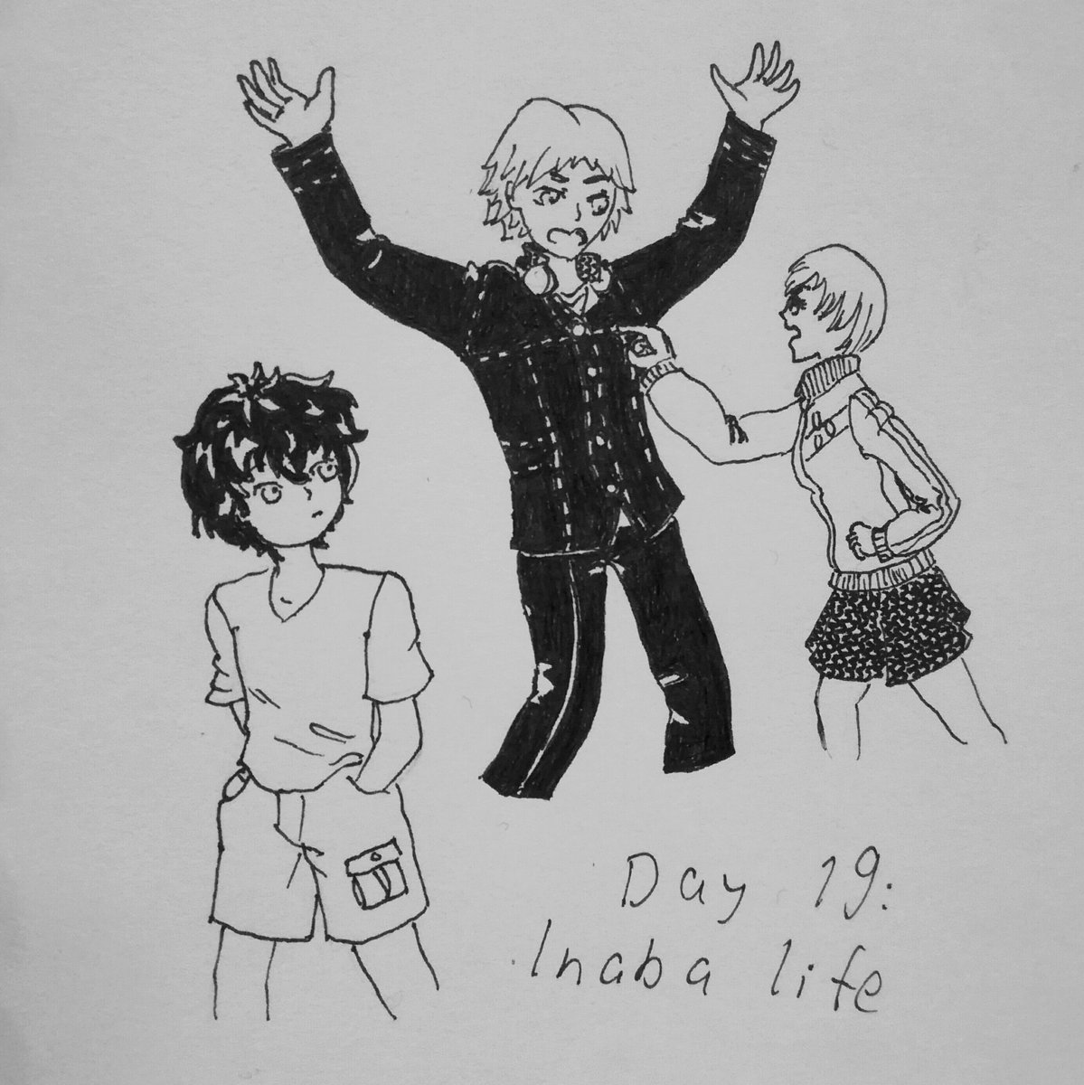 @shd15 #Inktober2019 #personactober

Listening to two of his friends argue a few years later, Akira couldn't help feeling a sense of familiarity.