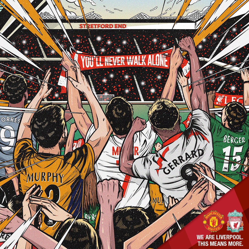 LFC's tweet photo. 🔴🔴 M A T C H D A Y 🔴🔴

Next chapter in the rivalry. Old Trafford awaits! 👊

#ThisMeansMore #MUNLIV https://t.co/j7gKzcTWzJ