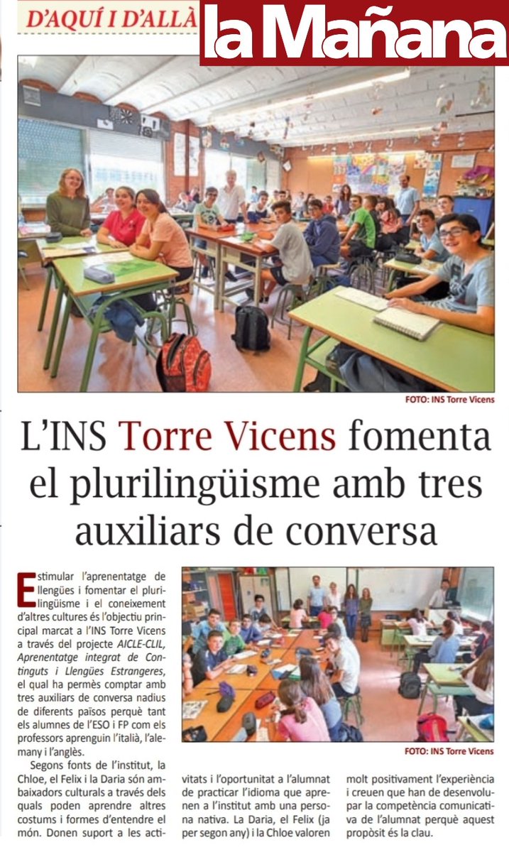 🗞Moltes gràcies per la difusió <a href="/LaManyanacat/">La Mañana</a>🗞