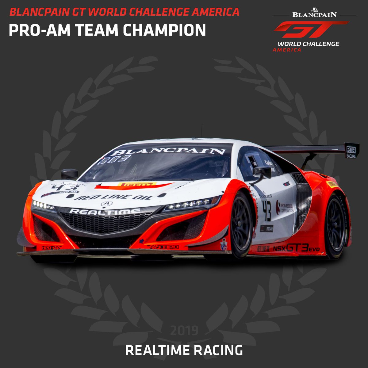 gtworldcham's tweet photo. Team Champions for 2019 Blancpain GT World Challenge America!

#GTWorldCh #America https://t.co/CeOTr7aWkW