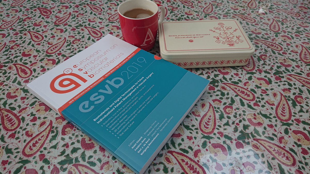 Time to settle in and read the excellent chapters from @ESVB_Strasbourg #ESVB2019 @NChakfe as suggested by @PhilippeKolh !!#vascsurg #Science #coffee @NespressoUK #Alsace